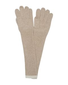 Honey Beige Cashmere Long Gloves