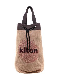 Kiton Logo Detailed Drawstring Backpack