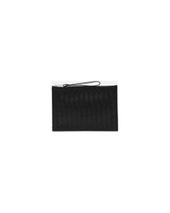 Document Holder In Leather With All-over Woven Pattern