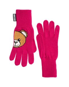 Moschino Teddy Bear Intarsia Gloves