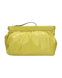 Luz Clutch In Yellow Leather