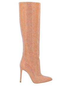 Paris Texas Embellished Pointy-Toe High Knee Boots