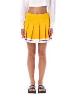 Palm Angels Buttoned Pleated Mini Skirt