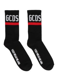 GCDS Logo Intarsia Ribbed Socks