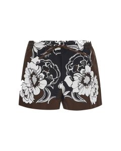 Valentino Floral Pattern Elasticated Waist Shorts