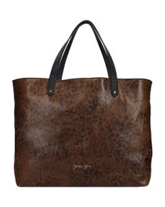 Golden Pasadena Tote In Brown Leather
