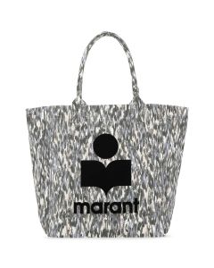 Isabel Marant Logo-Flocked Top Handle Bag
