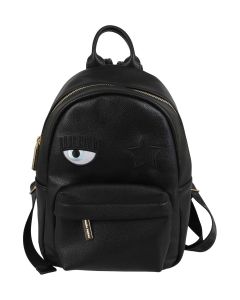 Chiara Ferragni Eyelike Embroidered Zipped Backpack