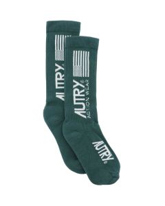 Autry Logo Intarsia-Knit Tennis Socks
