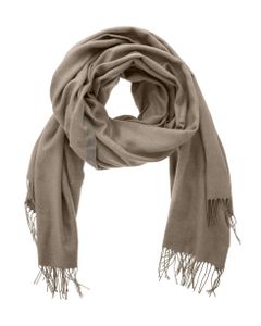 Sparkling Silk Scarf With Fringes