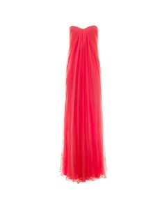 Long Pleated Silk Dress