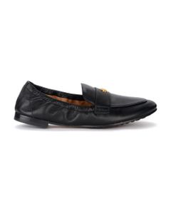 Tory Burch Moccasin Flat Pump In Black Leather