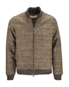 Wool blend bomber jacket