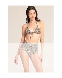 Marion Zimet Sliding Triangle Bikini Top In Microfiber With Front Lacing