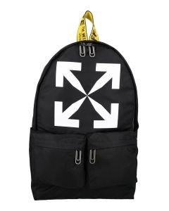 Off-White Logo Printed Zip-Up Backpack