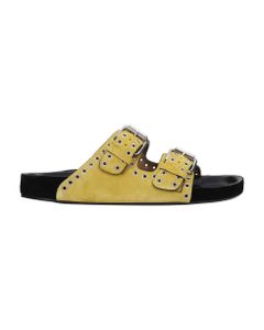 Lenyo Flats In Yellow Suede
