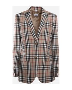 Wool Jacket With All-over Vintage Check Pattern