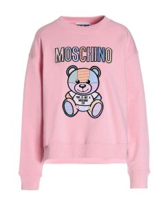 Moschino Teddy Bear-Embroidered Crewneck Sweatshirt