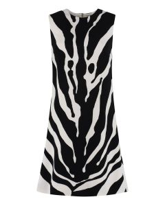 Dolce & Gabbana Zebra-Printed Stretch Mini Dress