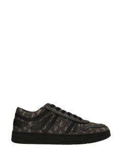 Jimmy Choo Hawaii All-Over Jacquard Logo Low-Top Sneakers