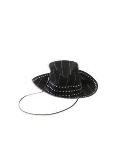 Pinstripe mini hat in black