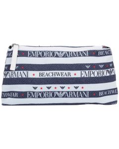 Emporio Armani Logo Printed Zipped Wash Bag