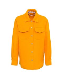 Orange Wool Jacket With Pockets