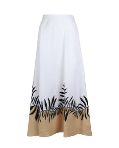 Loro Piana Graphic-Print Midi Skirt
