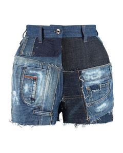 High-rise Cut-off Denim Shorts