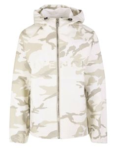 Givenchy Camouflage Printed Hooded Windbreaker