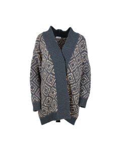 Cardigan Sweater In Cashmere Wool And Silk