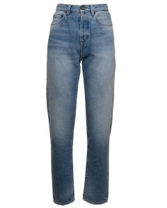 Saint Laurent Buttoned Detailed High Waist Jeans