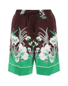 Valentino Floral Printed Drawstring Shorts