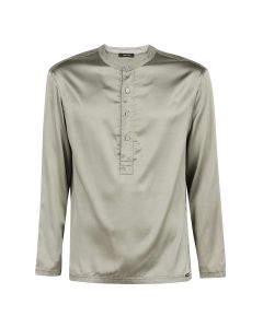 Tom Ford Half Buttoned Long-Sleeved Shirt
