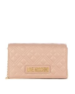 Love Moschino Logo Plaque Quilted Crossbody Bag
