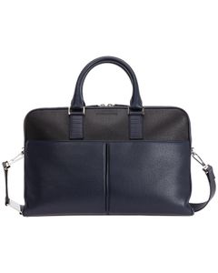 Dior Homme Logo Embossed Two-Tone Briefcase