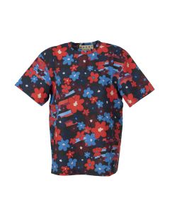Marni Rainbow Flower Printed Crewneck T-Shirt