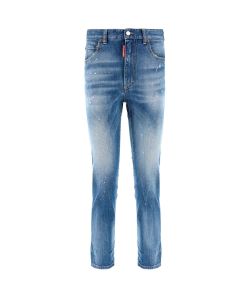 Dsquared2 Logo Plaque High-Rise Cropped Jeans