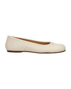 Ballet Flats In White Leather
