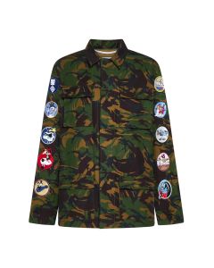Off-White Camouflage Printed Long-Sleeved Jacket