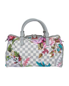 Checkered And Flower Print Carryall