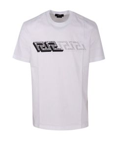 Versace Greca Logo Printed Crewneck T-Shirt