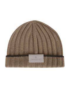 Logo Patched Knit Beanie