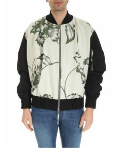 Peony oversize bomber in ivory color
