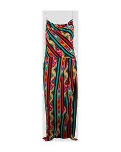 Abstract-print Silk Dress