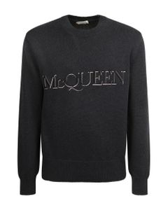 Logo-embroidered Knitted Jumper