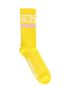GCDS Logo Intarsia Ribbed Socks