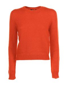 Orange Mohair Wool Sweater