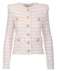 Balmain Button Detailed Tweed Jacket