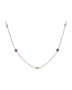 Lo Spazio Yellow, Pink Sapphire and Diamond Necklace